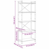 Bookshelf Black Oak 60 x 30 x 155 cm Engineered Wood 868383
