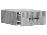 Wall-Mounted Bedside Cabinet 2 pcs Grey Sonoma Engineered Wood 898948
