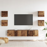 ZNTS TV Cabinet 6 pcs Brown 160 x 30 x 30 cm Engineered wood 3393417