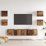 ZNTS TV Cabinet 6 pcs Brown 160 x 30 x 30 cm Engineered wood 3393417
