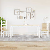 3 Piece Dining Set PANAMA White Solid Wood Pine 3345208