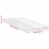 Mattress Topper White 90 x 200 x 3.5 cm Knit Fabric 4106404