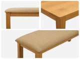 Dining Set 3 pcs Beige Solid Oak Wood 3430273