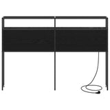 Storage Headboard with Shelf Black oak 135 cm Engineered wood 859745