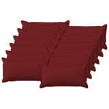 Cushion with Pillow HOUTEN 12 pcs Wine Red Faux Linen 933825