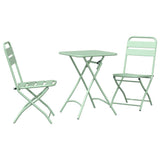 Bistro Set 3 pcs Green Steel 42002952