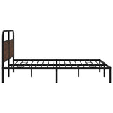 Metal Bed Frame without Mattress Brown Oak 180x200 cm Super King 3318656