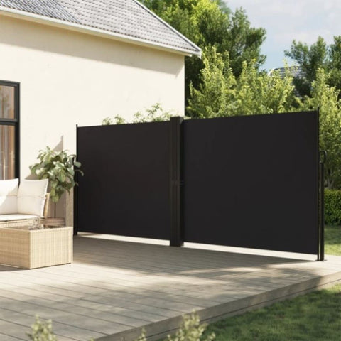Retractable Side Awning Black 160x1000 cm 4004729