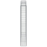 Arched Gabion Baskets 2 pcs 200x30x200/220 cm Galvanised Iron 3146215