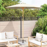 Garden Parasol Cream White 240 x 260 cm Bamboo 4108082
