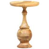 ZNTS Round Side Table 43x43x66 cm Solid Mango Wood 286471