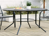 Patio Table Round Anthracite 110x72.5 cm Powder-coated Steel 4009264