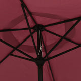 Garden Parasol Burgundy 200x224 cm Aluminium 47208