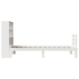 Bookcase Bed without Mattress White 90x200cm Solid Wood Pine 3322752