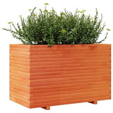 Garden Planter Wax Brown 110x60x72 cm Solid Wood Pine 3282651