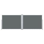 Retractable Side Awning Anthracite 100x1000 cm 48474