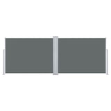 Retractable Side Awning Anthracite 100x1000 cm 48474