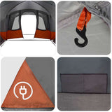 Family Tent 12-Person Grey and Orange 760 x 645 x 230 cm 42004061