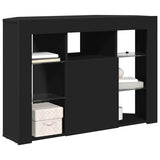 Corner LED TV Cabinet Black 100x40x68cm Engineered Wood 889786