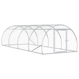 Chicken Coop Silver 400 x 150 x 100 cm Galvanised Steel 3434661