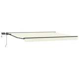 Manual Awning Frame with LEDs Cream and Anthracite 4.5 x 3.5 m 3420896