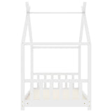 Kids Bed Frame White Solid Pine Wood 80x160 cm 283368