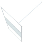 Walk-in Shower Wall White 90x195 cm Clear ESG Glass 152151