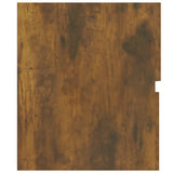 Sink Cabinet Smoked Oak 80x38.5x45 cm Engineered Wood 815651