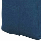 Back Pillow Blue 200 x 24 x 50 cm Fabric 42014594