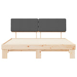 Bed Frame with Upholstered Headboard Dark Grey 180 x 200 cm 3398080