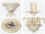Chandelier E14 Metal Antique White 52 x 47 cm 42053774