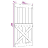 Door NARVIK 100x210 cm Solid Wood Pine 154447