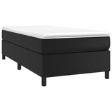 Box Spring Bed Frame Black Single Faux Leather 3121214