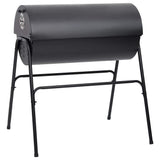 Barrel Grill with 2 Cooking Grids Black 80x95x90 cm Steel 313635