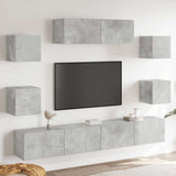 7 Piece TV Cabinet Set Concrete Grey Engineered Wood 3114521