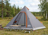 Tipi Tent Water-Resistant 3-Person Grey and Orange 42042208