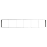 Planter Light Grey 580 x 100 x 45 cm Galvanised Steel 42018175