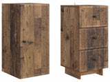 Cabinet Set 2 pcs Old Wood 33 x 34.5 x 90 cm Engineered Wood 3416392