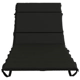 Sunlounger Cushion GEMERT 100% Polyester Black 200 x 80 x 3 cm 948565