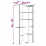 Bookcase BODO Honey Brown 82 x 40 x 173 cm Engineered Wood 42023486