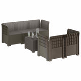 5-Seater Garden Sofa Rattan Look PP Light Grey 3443889