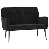 Bench Black 108 x 79 x 79 cm Velvet 42024044