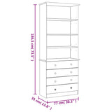 Bookcase with Drawers ALTA White 77x35x186.5 cm Solid Wood Pine 353954