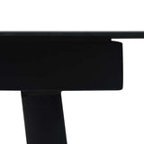 Dining Set Black Powder-Coated Steel Large Durable Dining Set 3060259