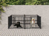 Outdoor Dog Kennel Steel 3.75 m 3124579