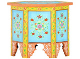 Hand-painted Side Table Multicolour 38x33x42 cm Solid Mango Wood 285879
