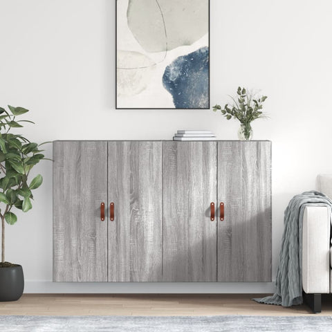 Wall Mounted Cabinets 2 pcs Grey Sonoma 69.5x34x90 cm 3195601