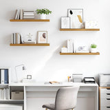Wall Shelf 4 pcs Beige 90 x 23.5 x 4 cm Engineered Wood 42019997