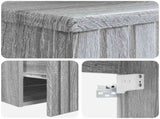 Bathroom Furniture Set Grey Sonoma Engineered Wood 3404296