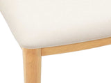Dining Chair 2 pcs Natural and Light Solid Rubber Wood 42020413